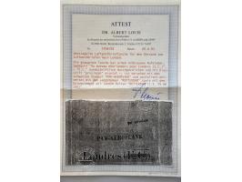 Luchtpostpochette Du bureau Neerlandais pour Londres (E.C.) met E.C. gewijzigd in province, verzonden vanuit Rotterdam met na