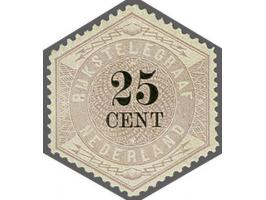 25 cent lila en zwart, nagegomd pracht ex., cat.w. (1750)