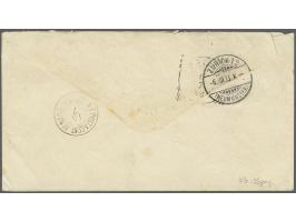 Cijfer 2 cent bruin en 3 cent lila op envelop G. 2 met puntstempel 113 - Tebing Tinggi-Deli - (SvL 200) 9-7-1893 naar Zürich 