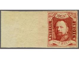 10 cent wijnrood pos. 21 met volledige velrand, vrijwel postfris (miniem plakkerspoortje) met certificaat Vleeming 2017, cat.
