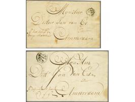 Complete handelsbrief van Curaçao 17-5-1745 verzonden aan Mijn Heer De Hr. Jan van Es te Amsterdam met duidelijke afdruk van 
