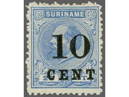 Hulpuitgifte 10 op 25 cent ultramarijn tanding 12½ x 12, pracht ex. met certificaat Muis 1991, cat.w. 700