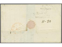 Briefomslag van Paramaribo 21-6-1835 naar Haarlem met cursief stempel Posterij Suriname en ovaal stempel Zee-Brief Den-Helder
