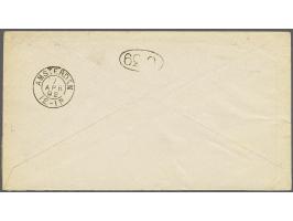 15 cent grijs tanding 12½ x 12 als enkelfrankering op envelop van Paramaribo 14-3-1892 over Plymouth naar Amsterdam. Juist ta