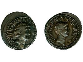 Republiek denarius Marcus Antonius & Octavianus RRC 1181 Seaby 424 ef-xf