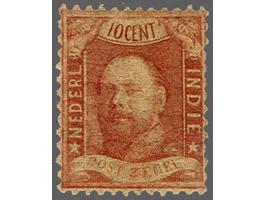 10 cent karmijnrood, pracht ex. (gomzijde tropisch), cat.w. 1500
