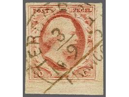 Terborgh C (Ey 350) op 10 cent rood plaat V pos. 25 met hoekvelrand, pracht ex.