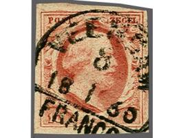 Veendam C (Ey 800) op 10 cent rood plaat V pos. 23, pracht ex. (rechtsboven korter). Herkomst: collectie Van der Willigen (19