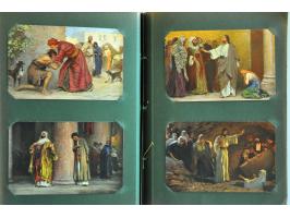 ca. 400 ex. meest zeer oude w.b. folklore, gesigneerd o.a. Kirchner en meer leuk motief in boekjes en los in doos
