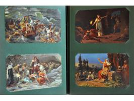 ca. 400 ex. meest zeer oude w.b. folklore, gesigneerd o.a. Kirchner en meer leuk motief in boekjes en los in doos