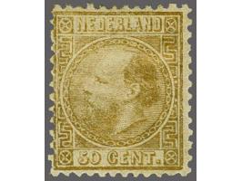 50 cent goudkleur type I tanding 12¾ x 11¾, pracht ex. met certificaat Vleeming 2017: Goudkleur licht geoxideerd overigens fr