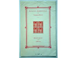 Exposition Internationale 4 x 5 francs karmijn, vrijwel pracht ex. (bruine vlekjes gomzijde), cat.w. 1500