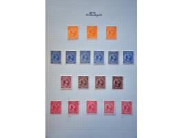 collectie ongebruikt op tandingen en kleuren gespecialiseerd met veel betere ex. w.b. nrs. 43 (3x), 44 (2x), 47 (3x) en 48, s