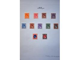 collectie * op tandingen en oplagen gespecialiseerd met veel beter materiaal w.b. nrs. 49, 61b in keerdrukblok van 6, 61c, 76
