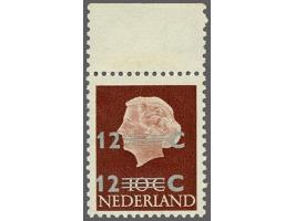 Opruimingsopdruk 12 op 10 cent roodbruin met variëteit dubbele opdruk met velrand gesigneerd Koopman, cat.w. 450+