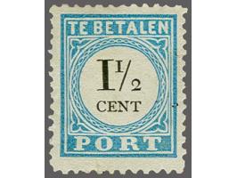 1½ cent lichtblauw tanding 11½ x 12 type IV, pracht ex. met certificaat Vleeming 2017: Gom gelig en gomloos plekje overigens 