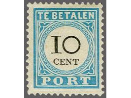 10 cent lichtblauw tanding 12½ x 12 type IV, pracht ex. met certificaat Vleeming 2017: Twee doorschijnende gomloze plekjes, o