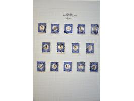 gespecialiseerde collectie gestempeld w.b. typen, tandingen en variëteiten (o.a. P2Af, P37b, P39b, P48Aaf en P49Abf) in over 