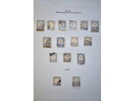 gespecialiseerde collectie gestempeld w.b. typen, tandingen en variëteiten (o.a. P2Af, P37b, P39b, P48Aaf en P49Abf) in over 