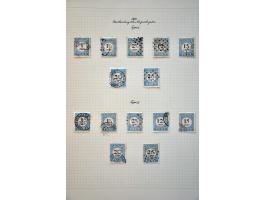 gespecialiseerde collectie gestempeld w.b. typen, tandingen en variëteiten (o.a. P2Af, P37b, P39b, P48Aaf en P49Abf) in over 