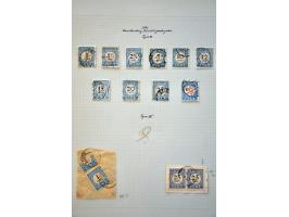 gespecialiseerde collectie gestempeld w.b. typen, tandingen en variëteiten (o.a. P2Af, P37b, P39b, P48Aaf en P49Abf) in over 