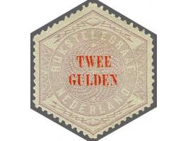 2 gulden lila en rood, pracht ex. met certificaat Vleeming 2017: Fris zegel zonder gebreken, goed getand en mooi gecentreerd,