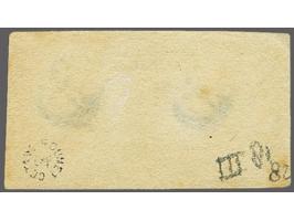 Heusden B (Ey 125) op 5 cent blauw plaat III pos. 81-82 in paar, pracht ex. gesigneerd Roumet