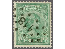 118 - Wageningen - op Hangend Haar 20 cent, pracht ex., cat.w. 350