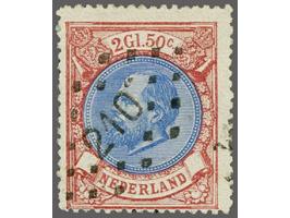 210 - Overveen - op Willem III 2½ gulden, pracht ex., cat.w. 250+150
