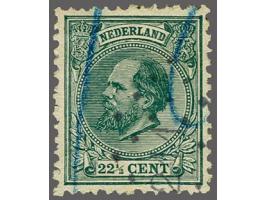 211 - Warmond - op Willem III 22½ cent, pracht ex. met tevens blauwe potlood ontwaarding, cat.w. 150+55