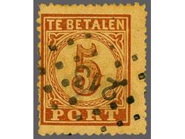 213 - Ommen - op port 5 cent, pracht ex., cat.w. 125+15
