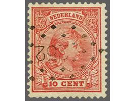 252 - Kollum - op Hangend Haar 10 cent, pracht ex., cat.w. 400
