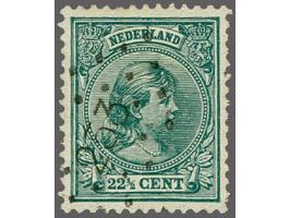 253 - Raalte - op Hangend Haar 22½ cent, vrijwel pracht ex. (hoektandscheurtje) gesigneerd Koopman, cat.w. 250+17