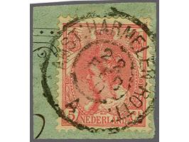 Amst:Harmelen-Rott: mooie afdruk op Bontkraag 5 cent op fragment, pracht ex., cat.w. 100
