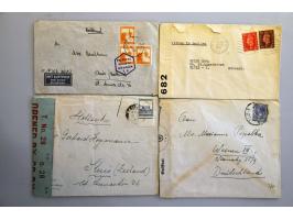 Joodse vluchtelingen, 18 poststukken mei 1939-april 1940 van/naar Sluis met adressen St. Annastraat 36, Hotel de Korenbeurs, 