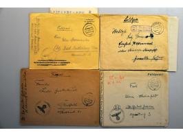 Duitsland 1943-1945, 30 poststukken krijgsgevangenen (Stalags en Oflags) en Feldpost naar Nederland