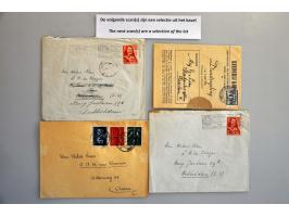 Binnenlandse post 1944, West-, Oost- en Noord-Nederland, 245 poststukken w.b. 2 ex. uit. s.s. Groningen IV, diverse vervoersm