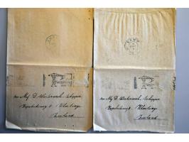 48 poststukken 1946-1948 w.b. bewarings- en verblijfskamp te Harskamp (met voordruk), algemeen KAMP (uit Sluis, Vught), formu