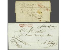 Don C HOLLANDE TROUPES Foises in rood, deels zwak op brief Doesburg-Mary sur Marne 8 juillet 1806, port 5 déc. en Don D HOLLA