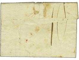 Don C PORT-PAYË HOLLANDE TROUPES FOISES vrijwel pracht afdruk in rood op gevlekte brief Nijmegen-Montpellier 2 aout 1806 via 