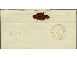 Culemborg A (Ey 350) op 10 cent rood plaat IV op briefomslag 28-11-1857 naar Amsterdam, pracht ex.