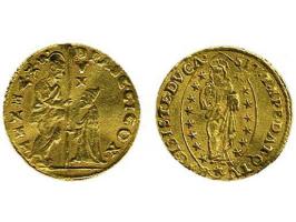 Venice, Zechhino ND gold Pasquale Cicogna 1585-1595 xf-