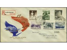 Fdc E1a zomerzegels variëteit zonder tekst "Zomerzegels 1950" met getypt adres, pracht ex., cat.w. 2100