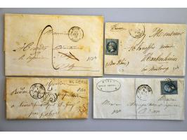35 poststukken w.b. betere frankeringen Frankrijk vanaf emissie 1849, losanges gros chiffre, Marocco w.b. Engelse bezetting, 