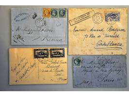 35 poststukken w.b. betere frankeringen Frankrijk vanaf emissie 1849, losanges gros chiffre, Marocco w.b. Engelse bezetting, 