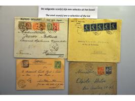 ca. 130 post(waarde)stukken w.b. prentbriefkaarten, militair, kantoren in Egypte etc. in doosje