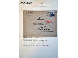 collectie posthistorie 1818 - 1950 w.b. bezetting Pruissen, Rusland, Duitsland en Rusland meer dan 500 poststukken in 9 bande