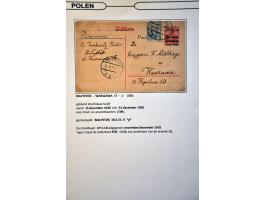 collectie posthistorie 1818 - 1950 w.b. bezetting Pruissen, Rusland, Duitsland en Rusland meer dan 500 poststukken in 9 bande