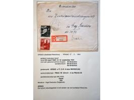 collectie posthistorie 1818 - 1950 w.b. bezetting Pruissen, Rusland, Duitsland en Rusland meer dan 500 poststukken in 9 bande