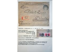 collectie posthistorie 1818 - 1950 w.b. bezetting Pruissen, Rusland, Duitsland en Rusland meer dan 500 poststukken in 9 bande
